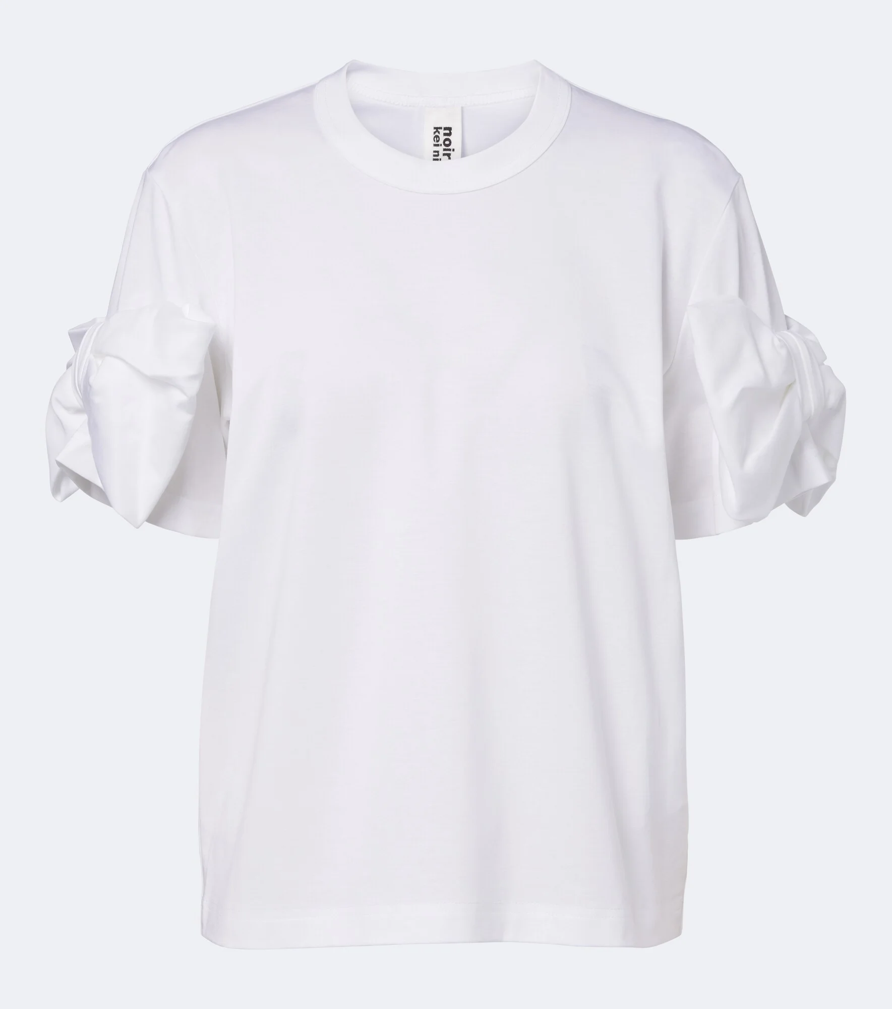 Bow-detail cotton jersey T-shirt - 1