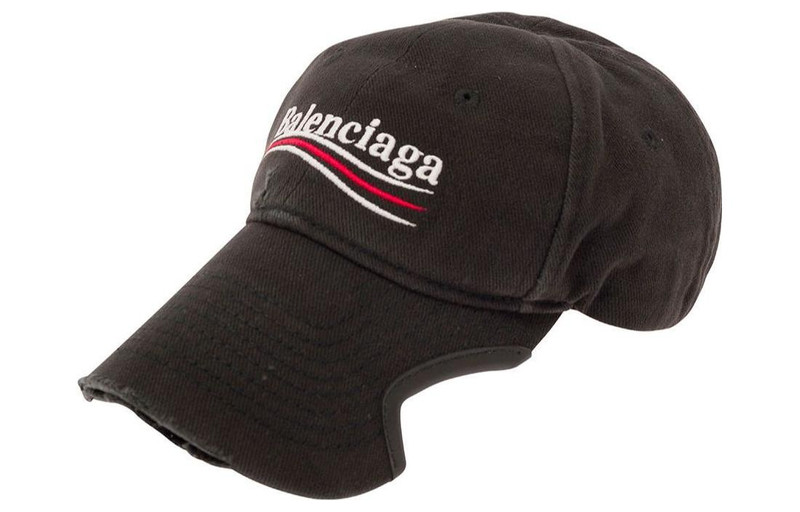 BALENCIAGA Balenciaga Political Campaign Destroyed Cap 'Black' 766861410B21077 outlook