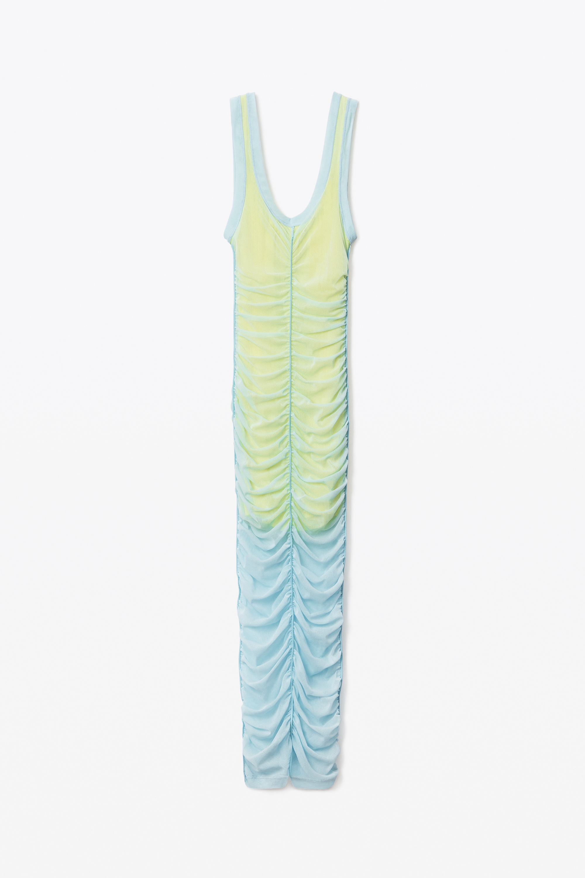 DOUBLE LAYER TANK DRESS IN STRETCH MESH - 1