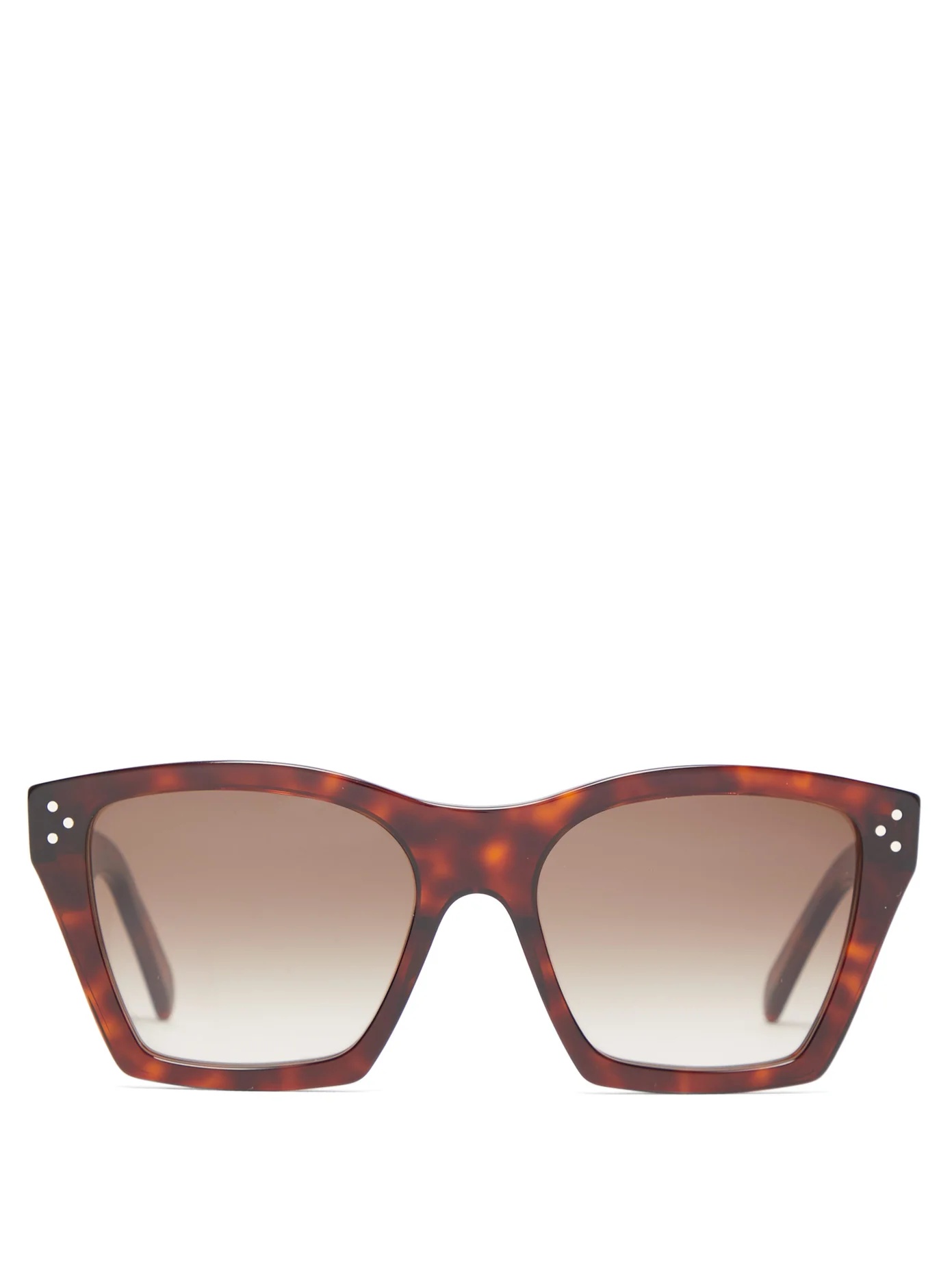 Square tortoiseshell-effect acetate sunglasses - 1