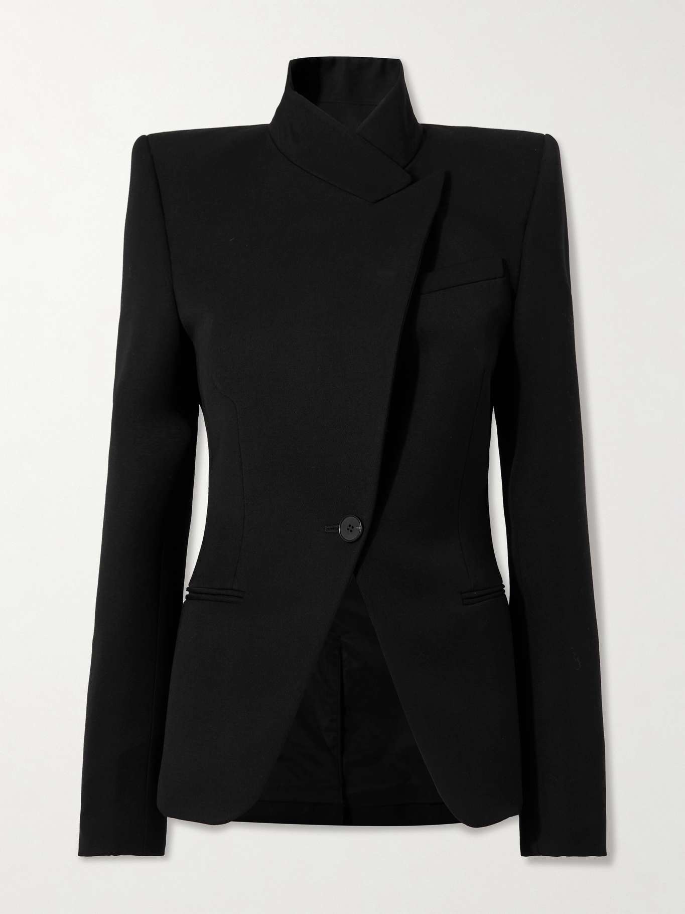 Asymmetric wool blazer - 1