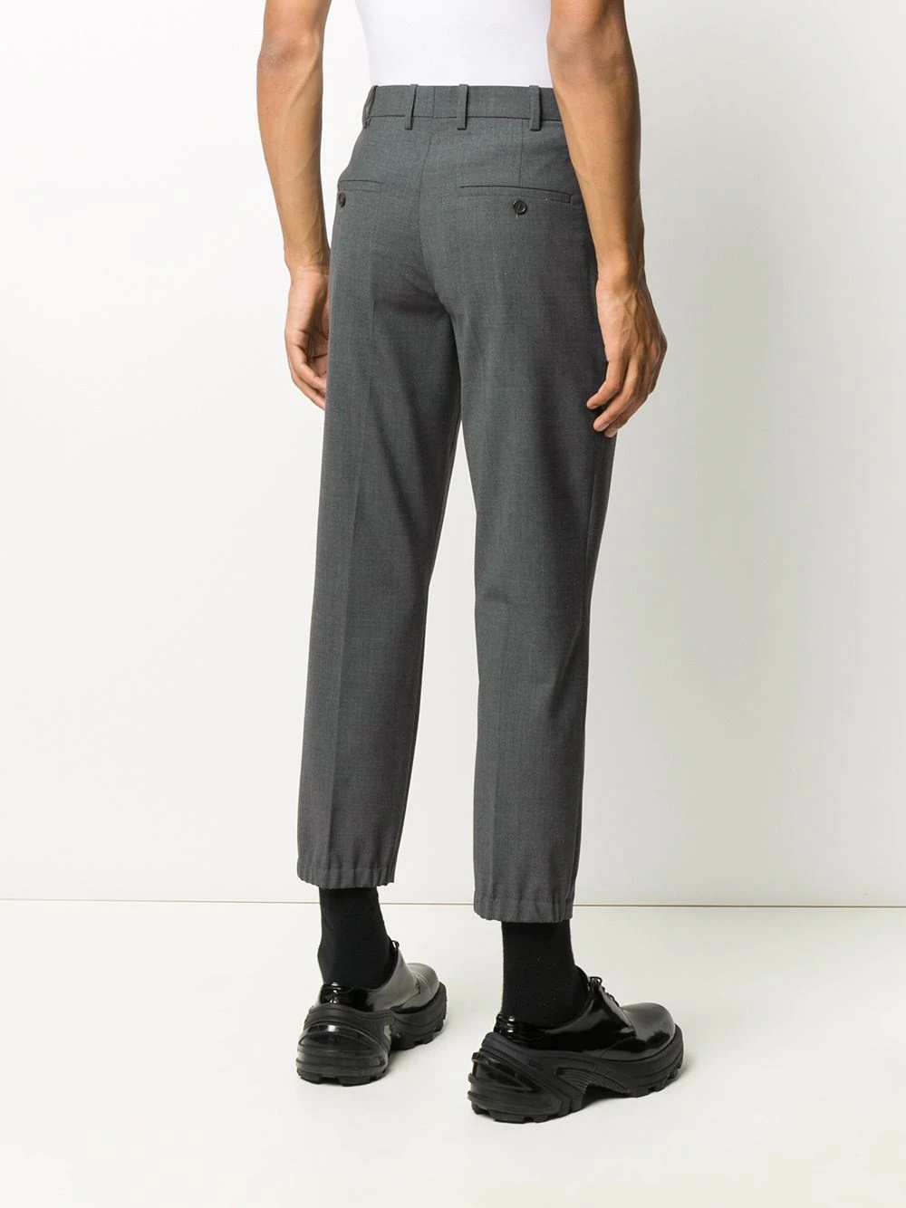 cropped mid-rise tailored trousers - 4