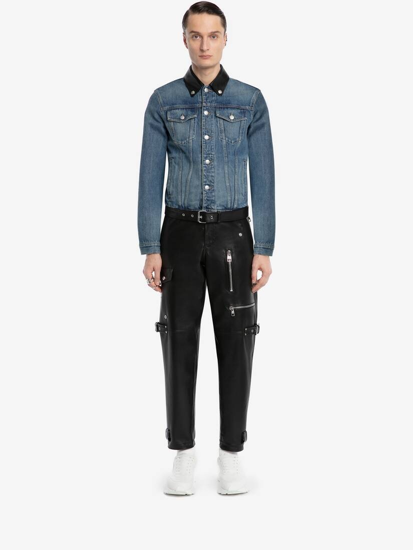 Denim Jacket in Washed Blue - 2
