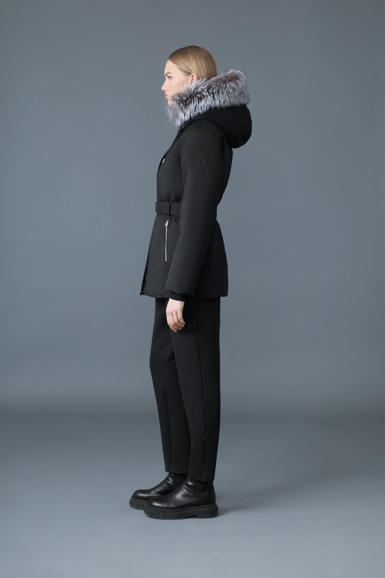 JENI 2-in-1 down parka with removable bib and silver fox fur - 3