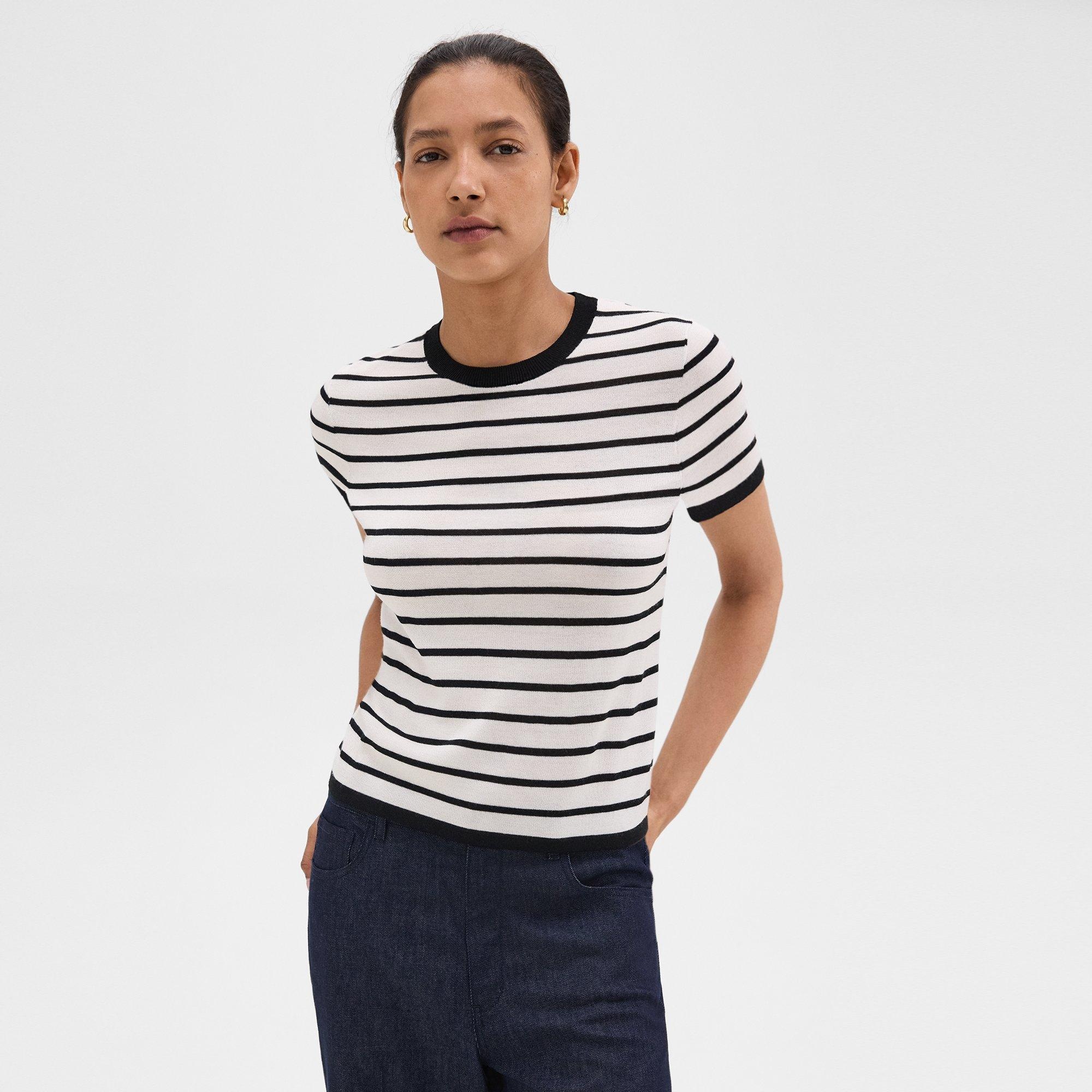Slim Tee in Wool-Viscose - 2