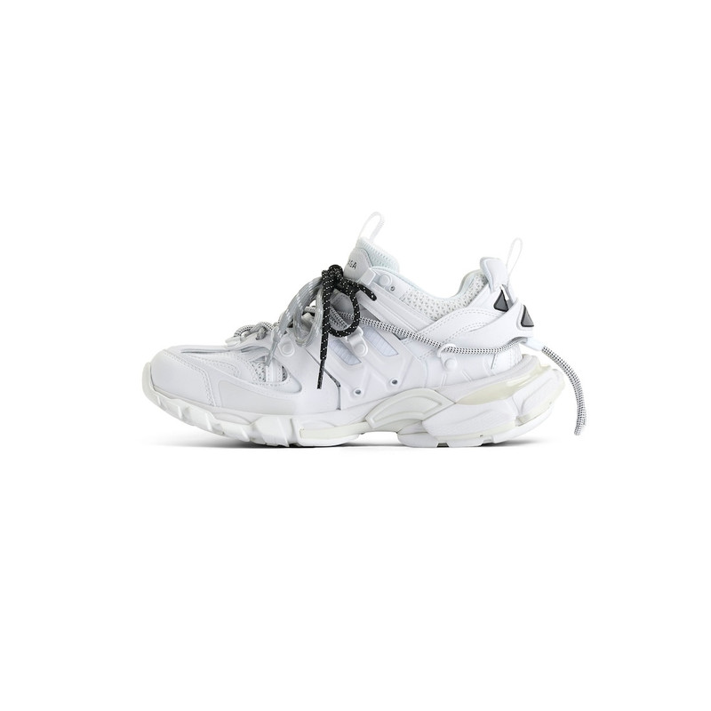 BALENCIAGA Men's Track Trail Laces Sneaker in White/black/grey outlook