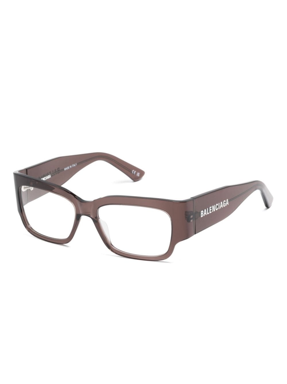 logo-engraved square-frame glasses - 2