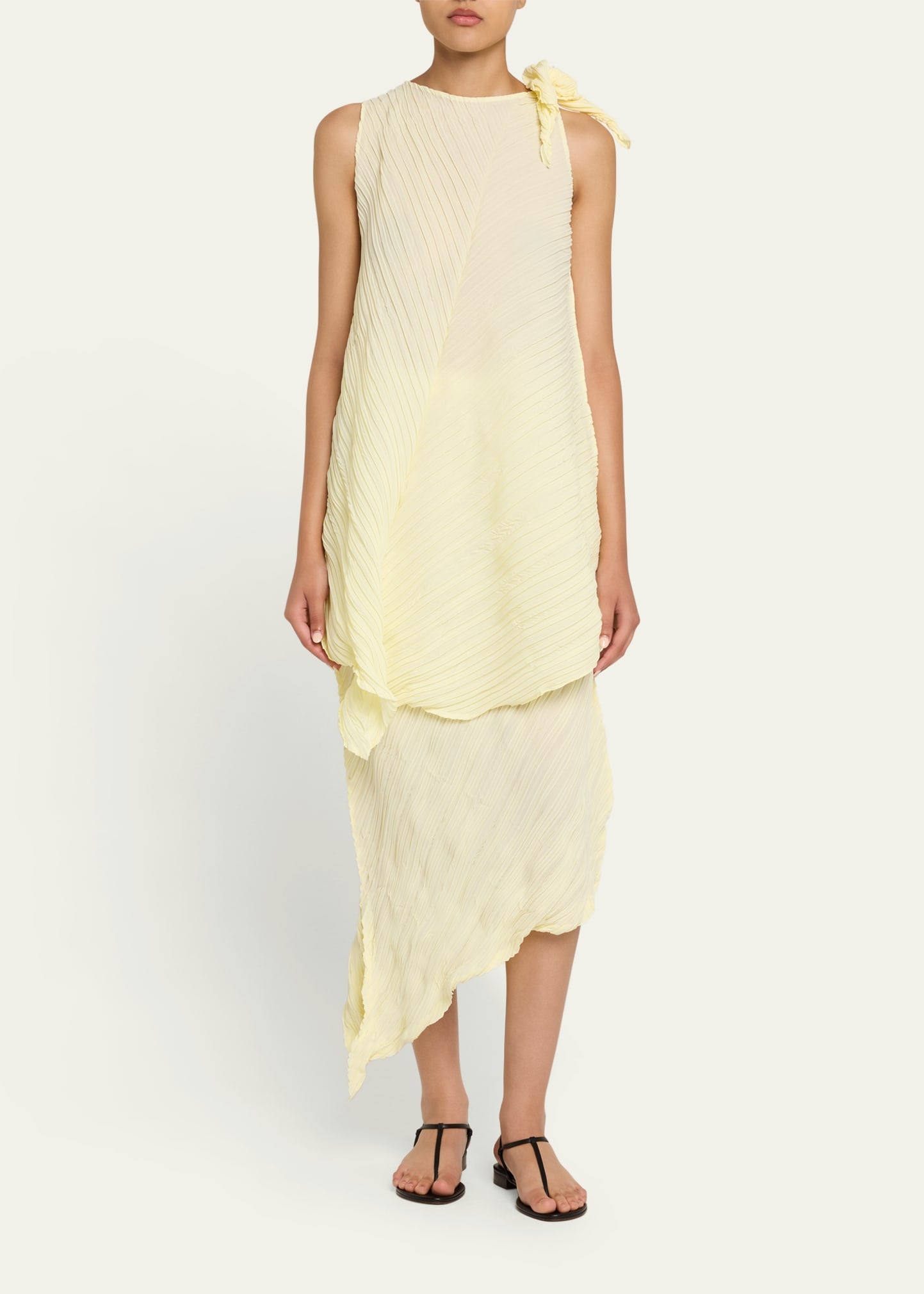 Wrinkled And Twisted Midi Skirt - 2