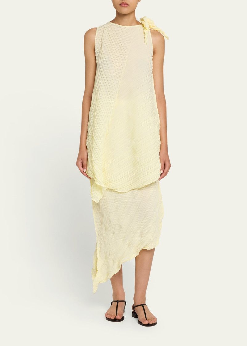 ISSEY MIYAKE Wrinkled And Twisted Midi Skirt outlook
