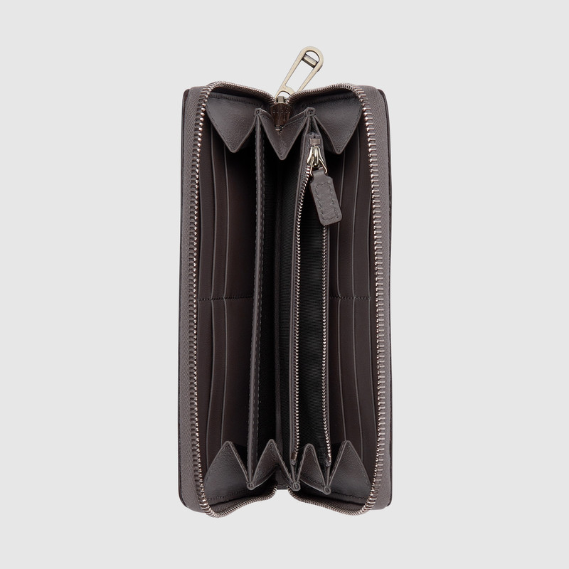 GUCCI GG Emblem zip around wallet outlook