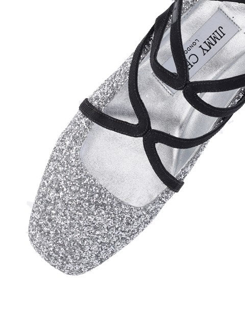 Jimmy Choo Women "Astoria" Glitter Ballet Flats - 5