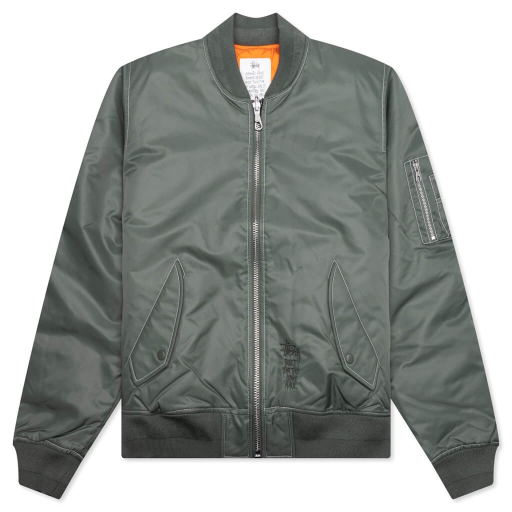 BUILT BOMBER JACKET - GREEN - 1