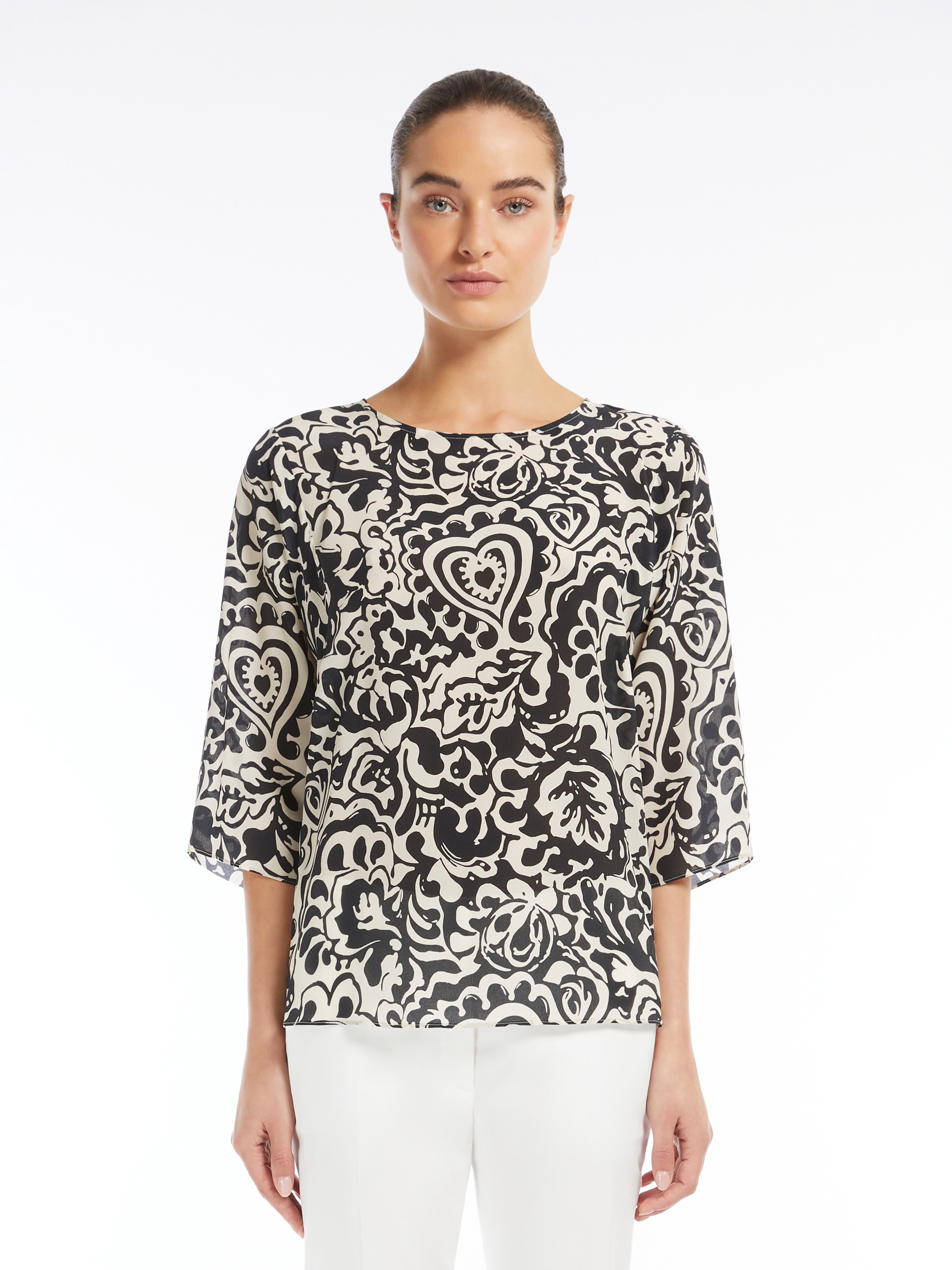 GINNICO Silk twill blouse - 3