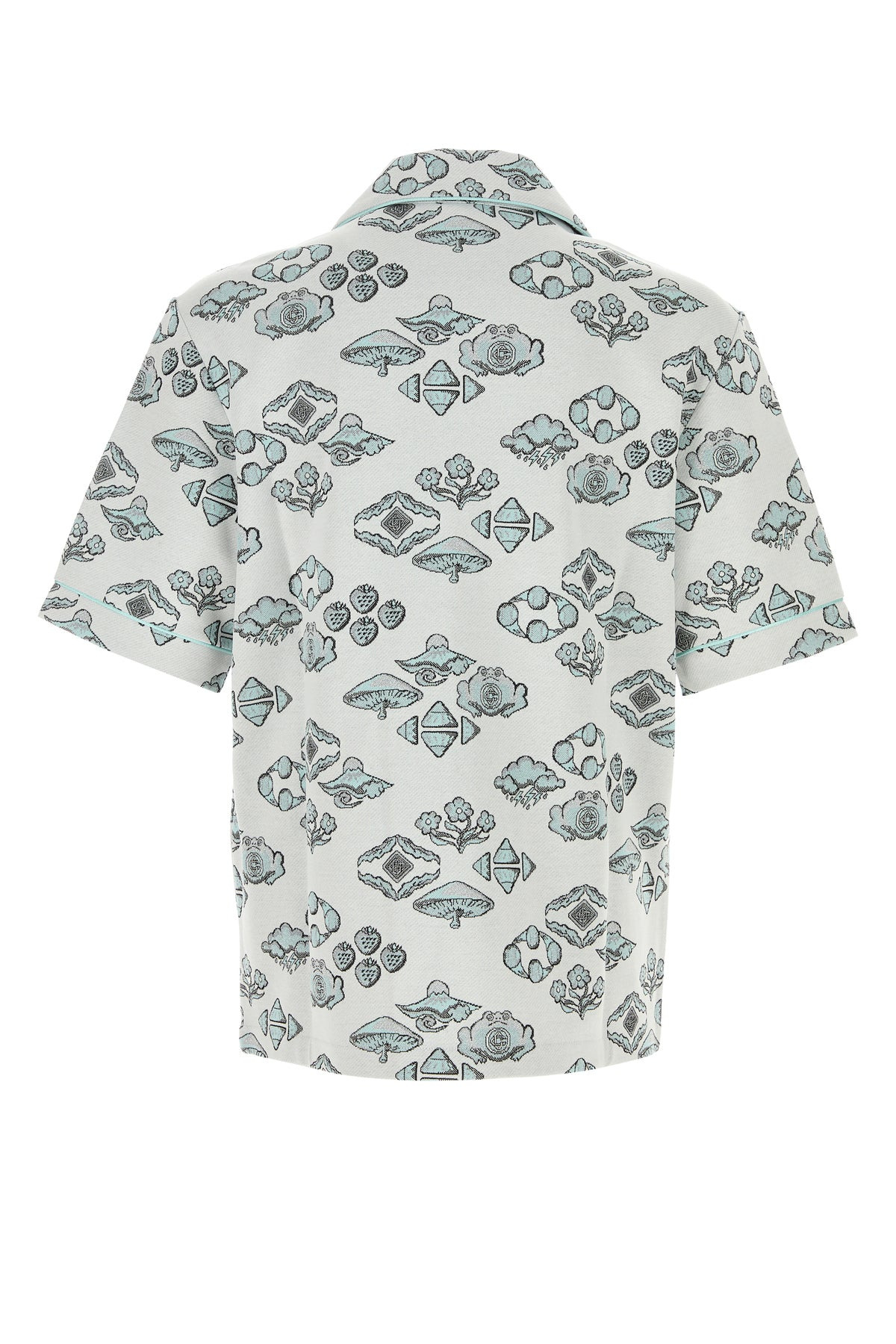 Embroidered stretch jacquard shirt - 2