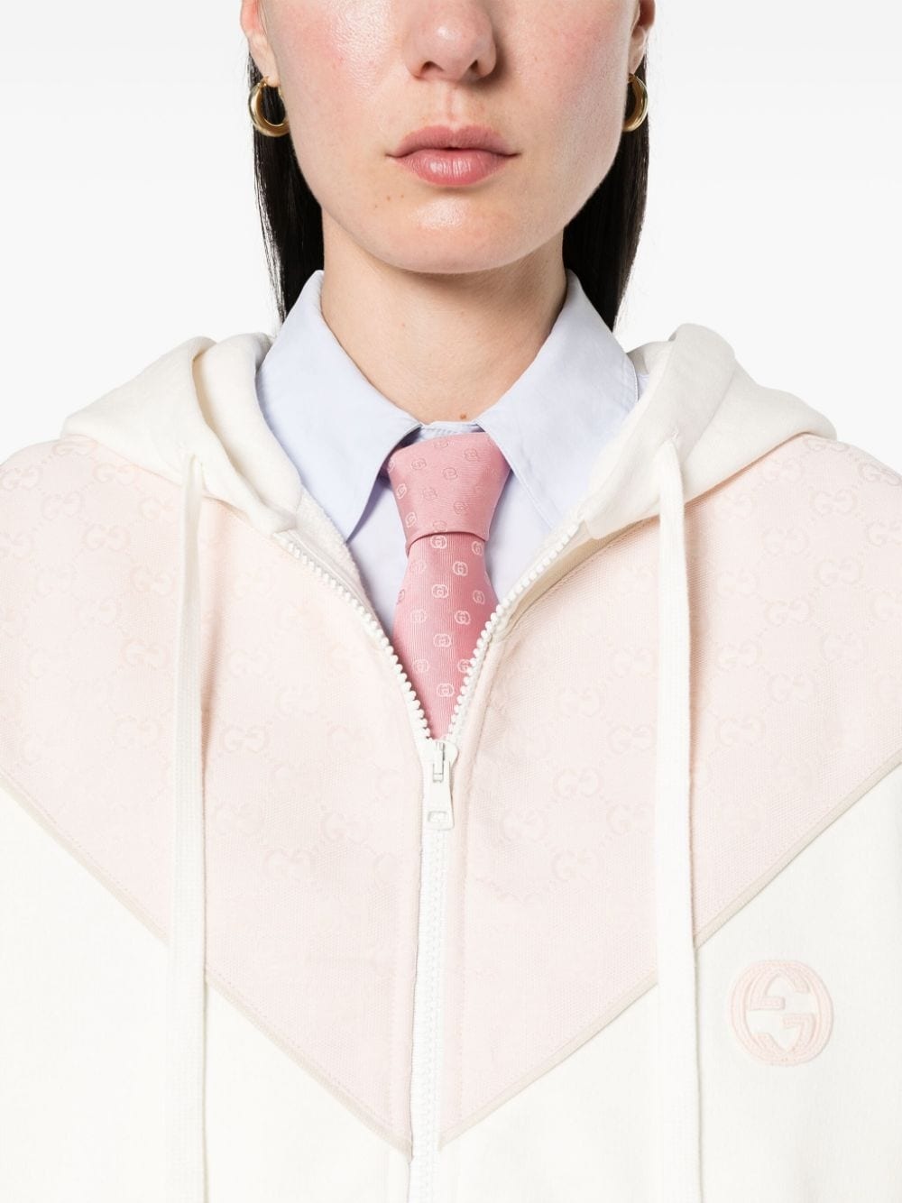 Interlocking G-patch cotton sweatshirt - 5