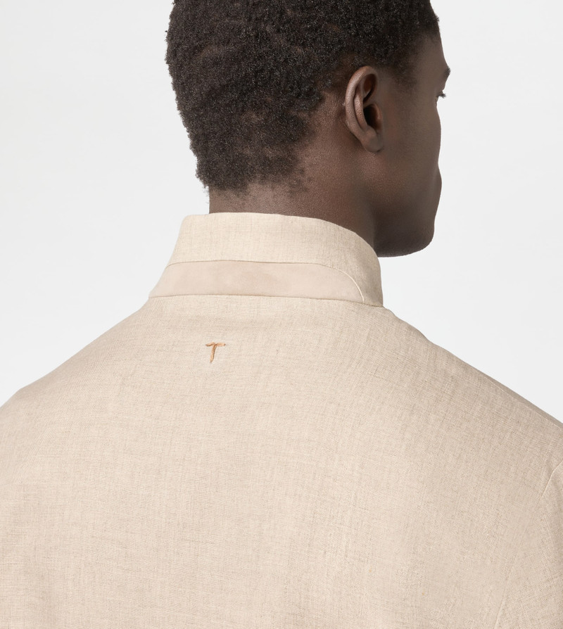 JACKET IN LINEN - BEIGE 6