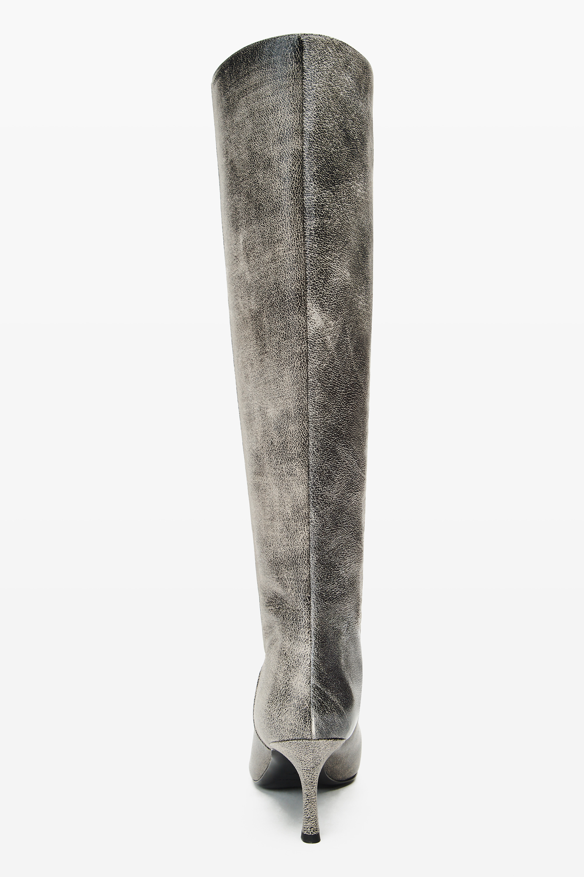 Black Crackle Leather Vera Boot - 4