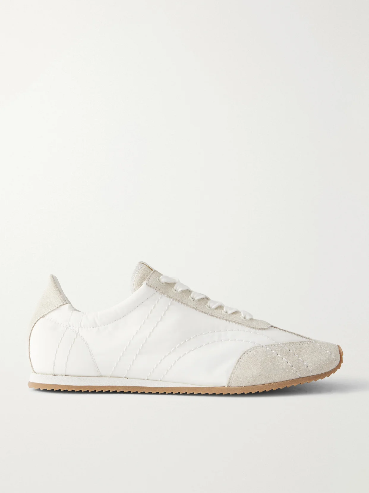 Flex Suede-trimmed Shell Sneakers - 1