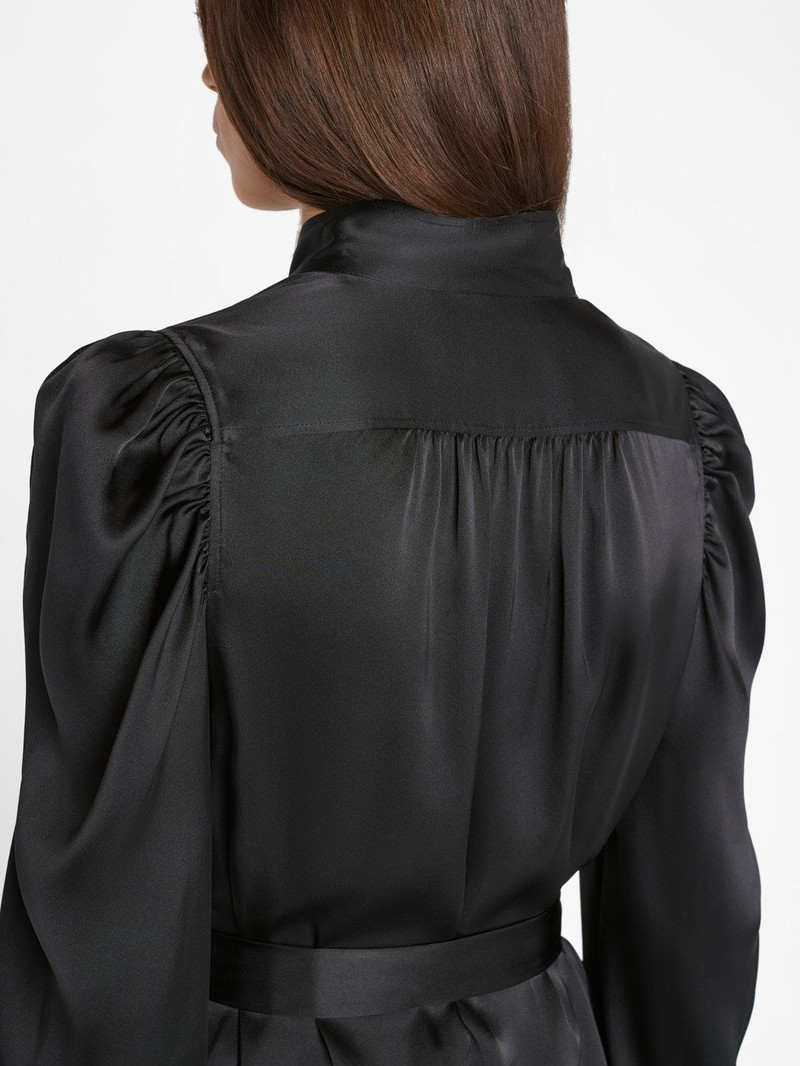 Gillian Long Sleeve Mini Dress in Noir 5