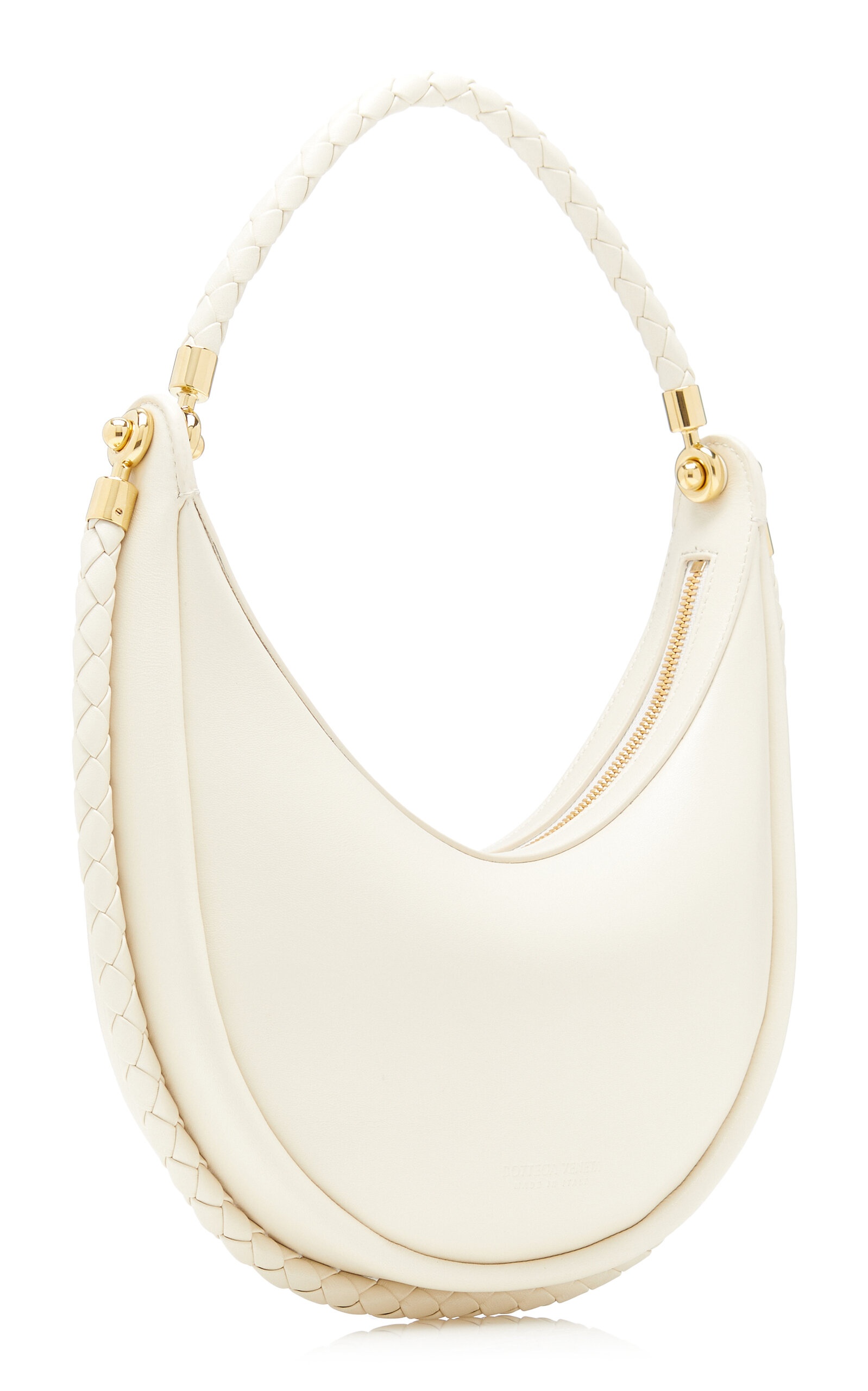 Hula Hoop Leather Shoulder Bag white - 4