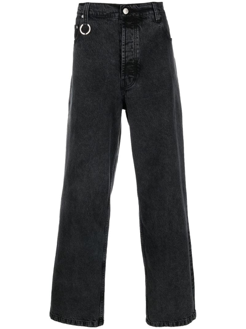 mid-rise straight-leg jeans - 1