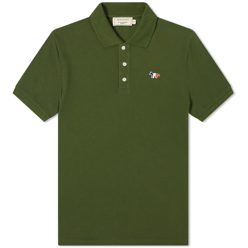 Maison Kitsuné Tricolor Fox Patch Polo - 1