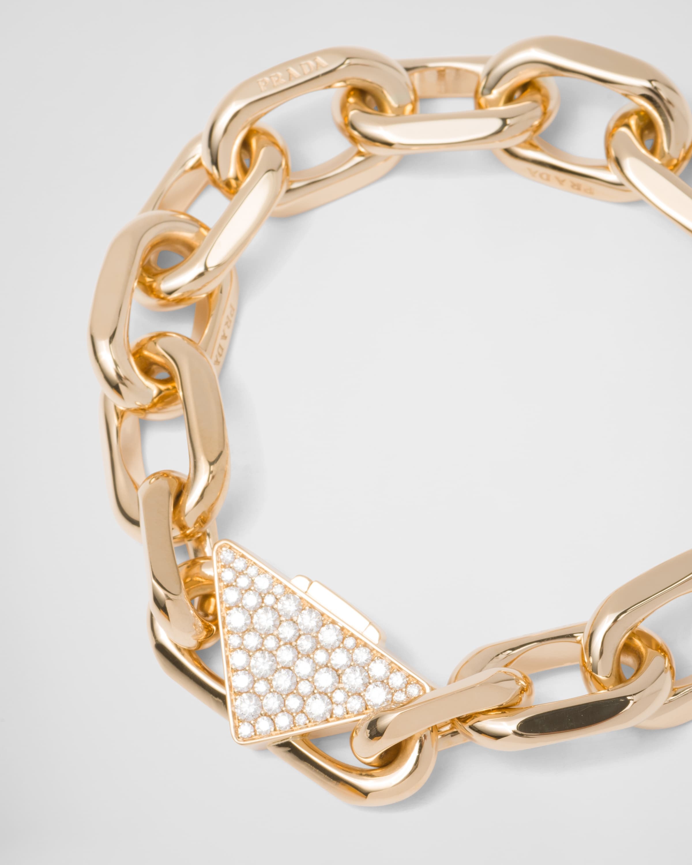 Eternal Gold chain bracelet in yellow gold with diamonds - 2