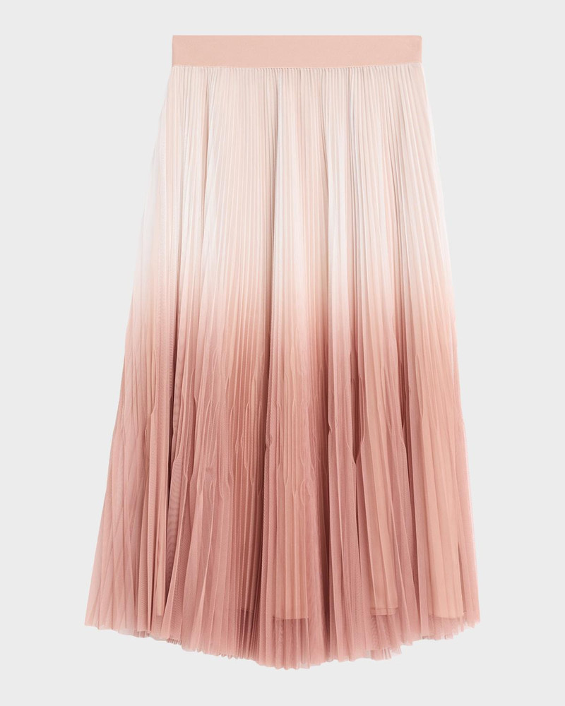 Pleated Ombre Midi Skirt 1