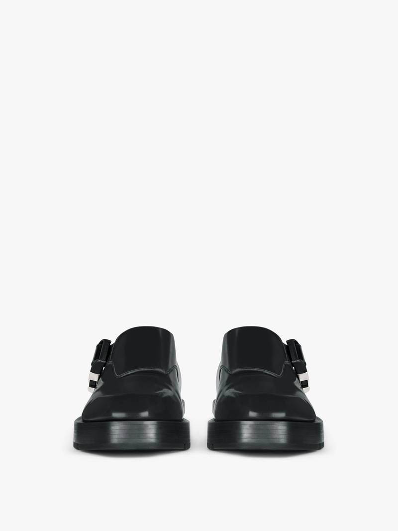 SQUARED DERBIES IN LEATHER WITH 4G BUCKLE 2