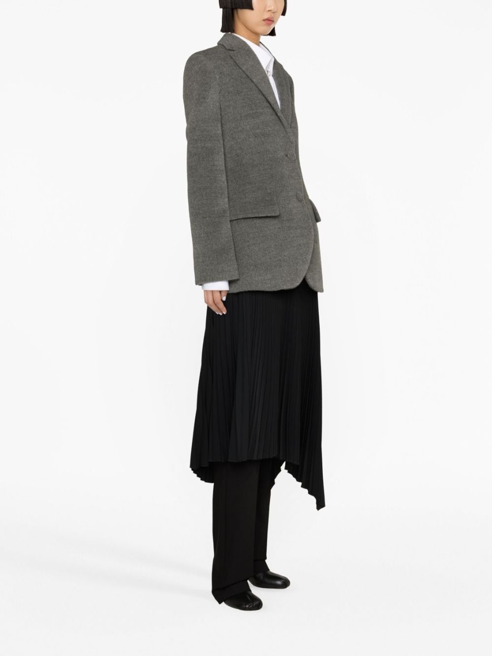 single-breasted wool blazer - 3