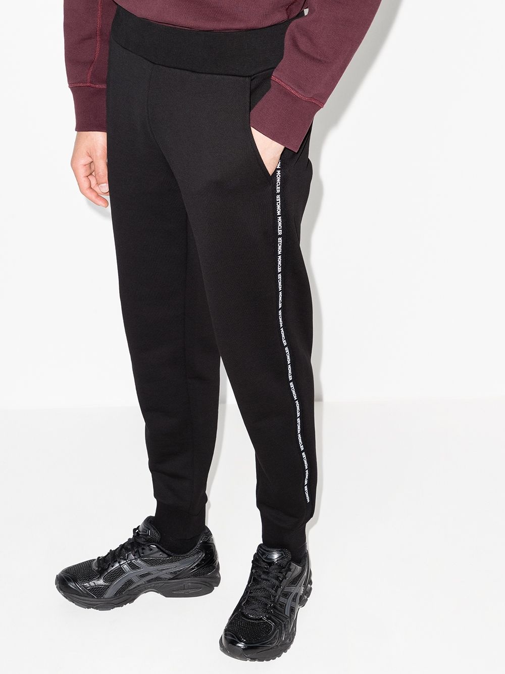 side logo tape track trousers - 2