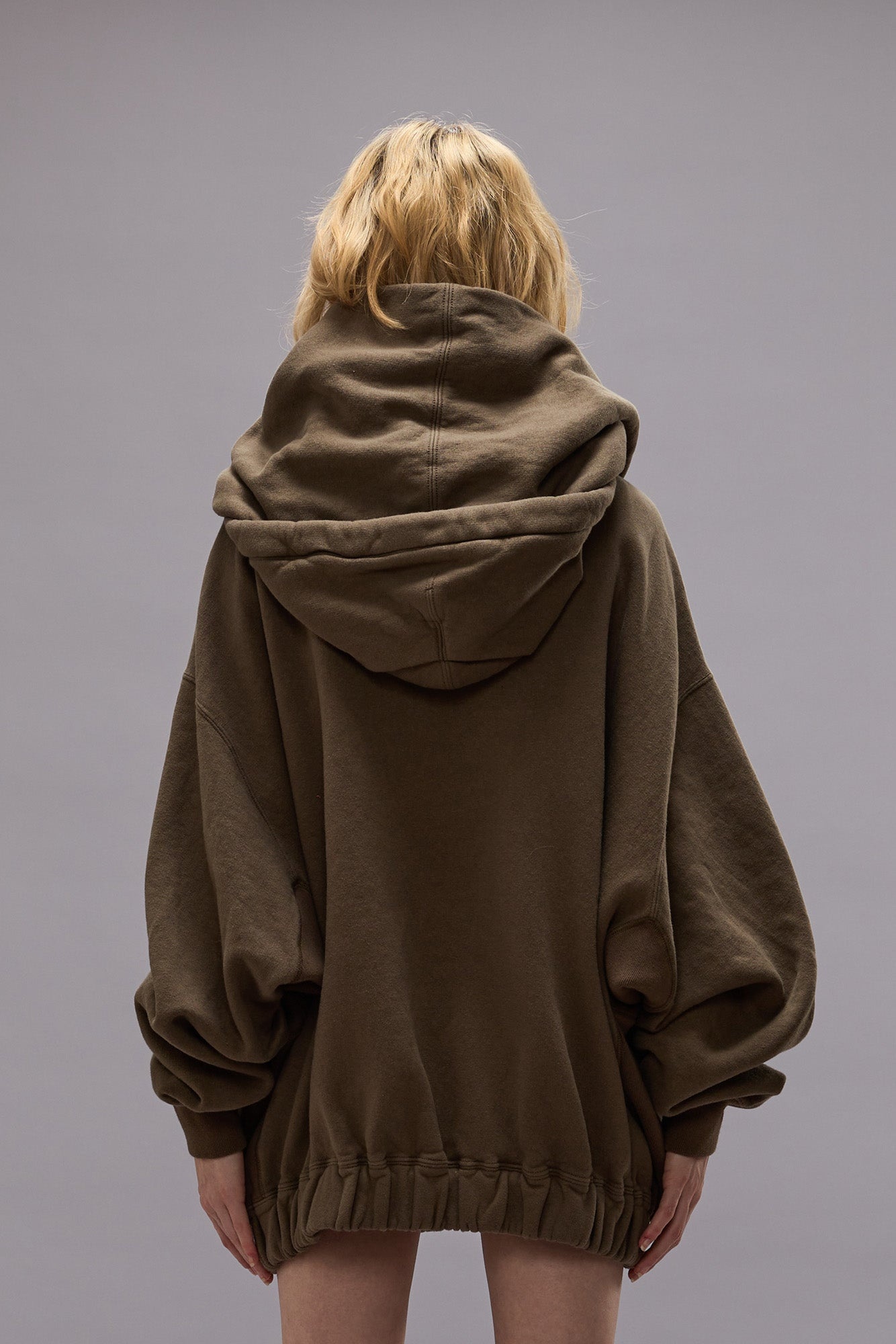 LILLIAN OVERSIZED SWEAT PARKA - OLIVE FLEECE - R13 - 6