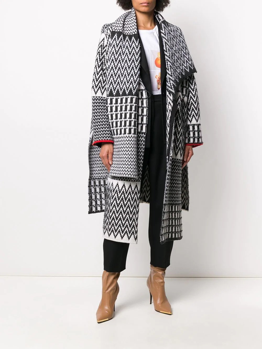 oversized shawl cardi-coat - 2