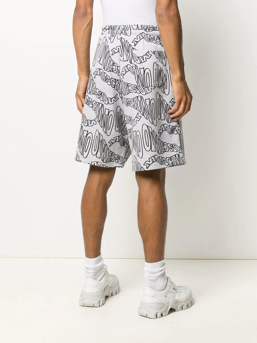 logo print track shorts - 4