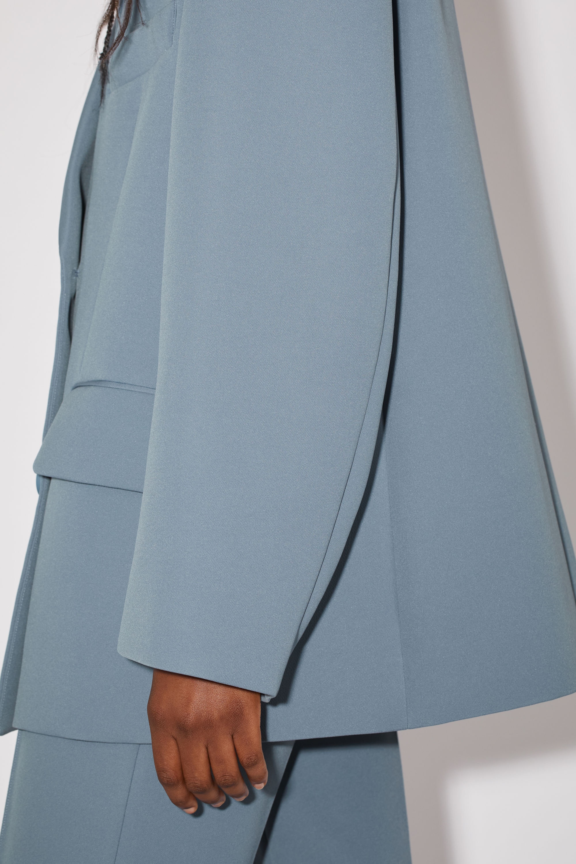 Double-breasted suit jacket - Dusty blue - 5