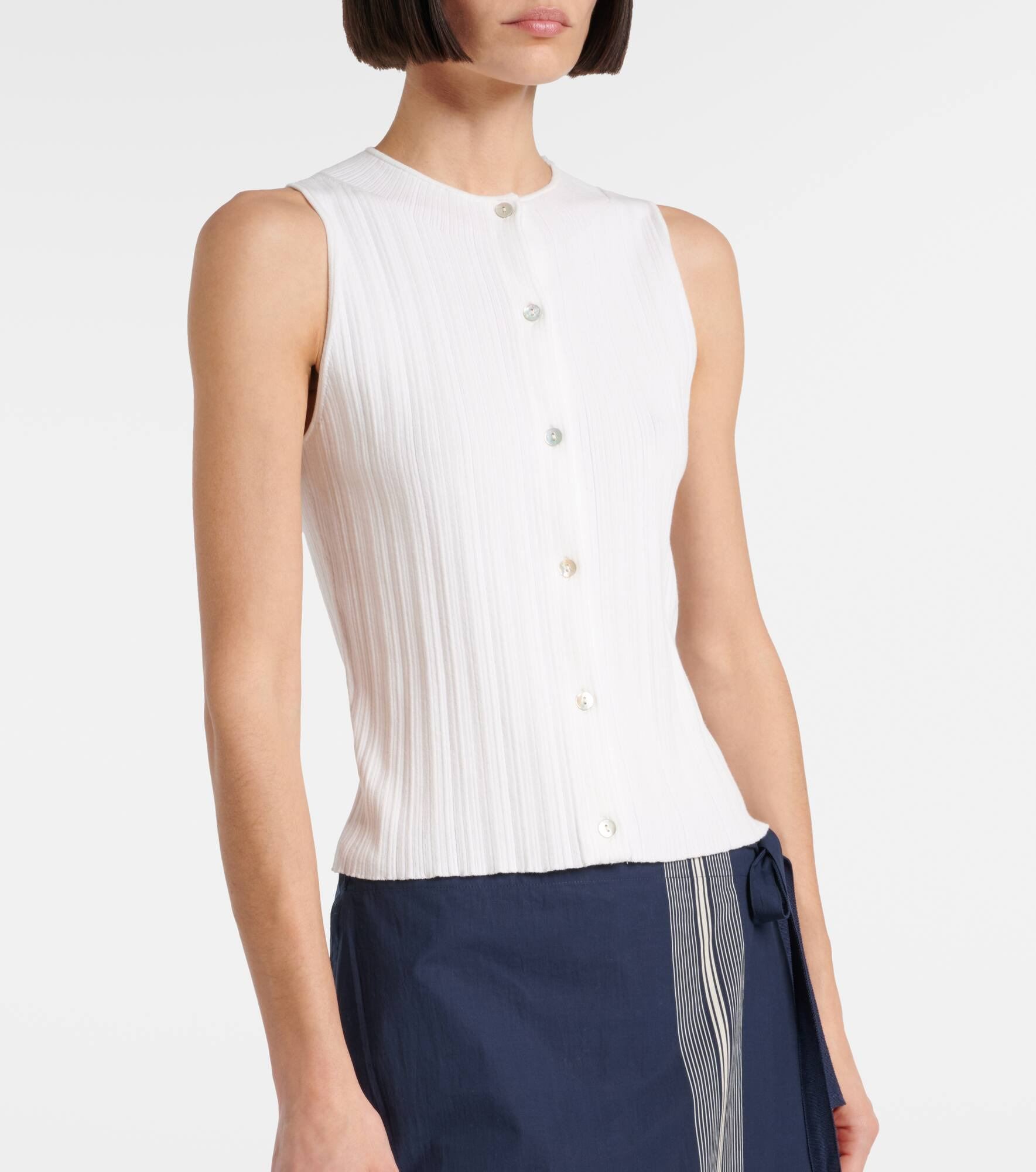 Ribbed cotton top - 5