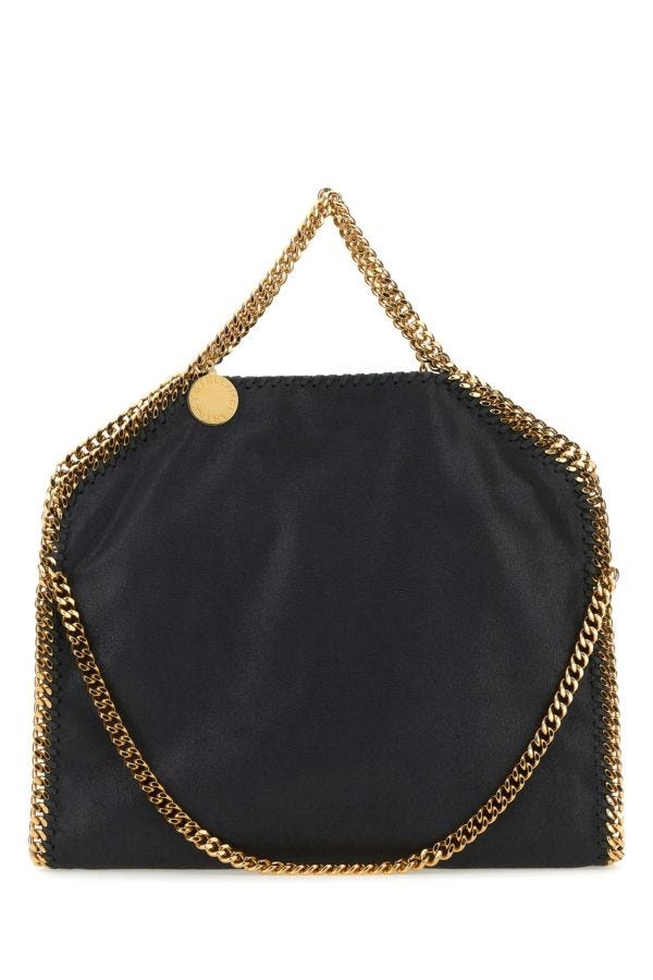 Stella Mccartney Woman Slate Shaggy Deer Falabella Fold Over Handbag - 1