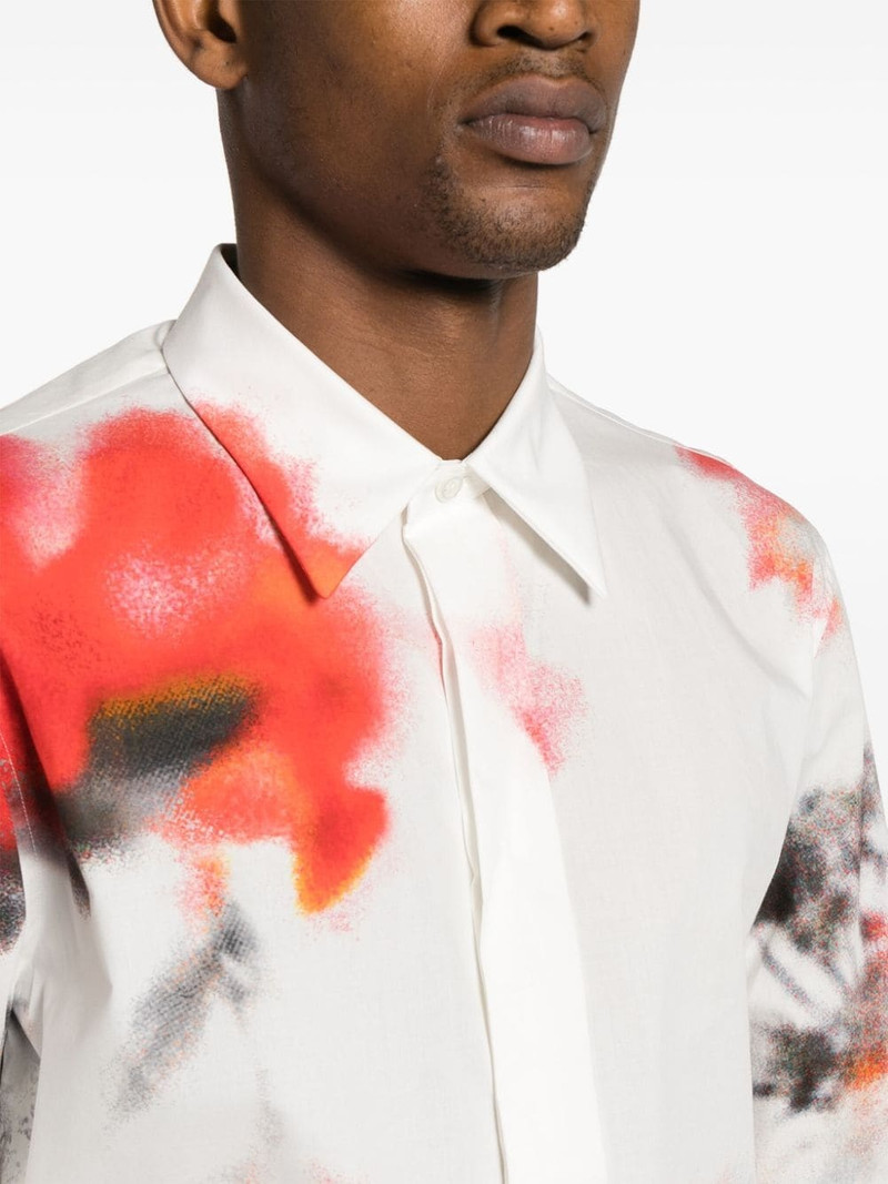 Obscured Flower printed shirt 5
