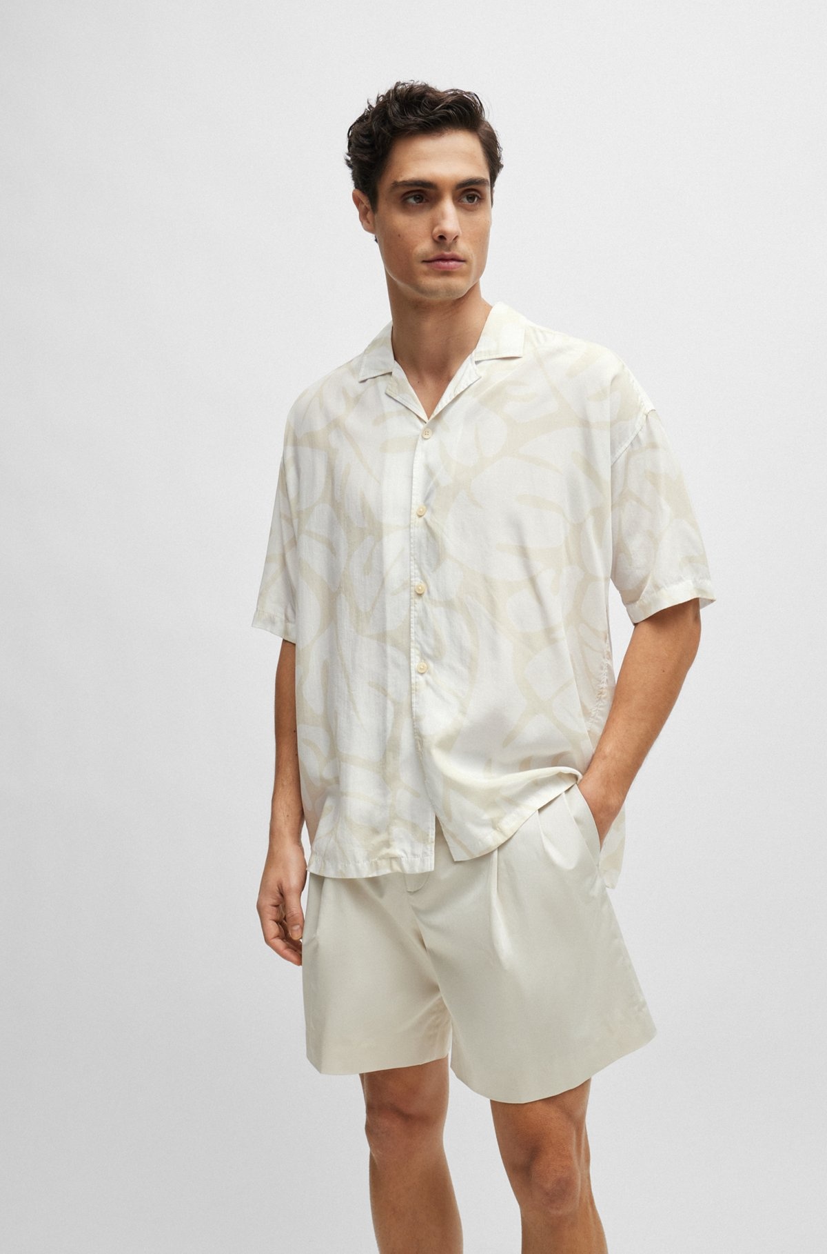 RELAXED-FIT SHIRT IN SEASONAL PRINT WITH CAMP COLLAR - 2