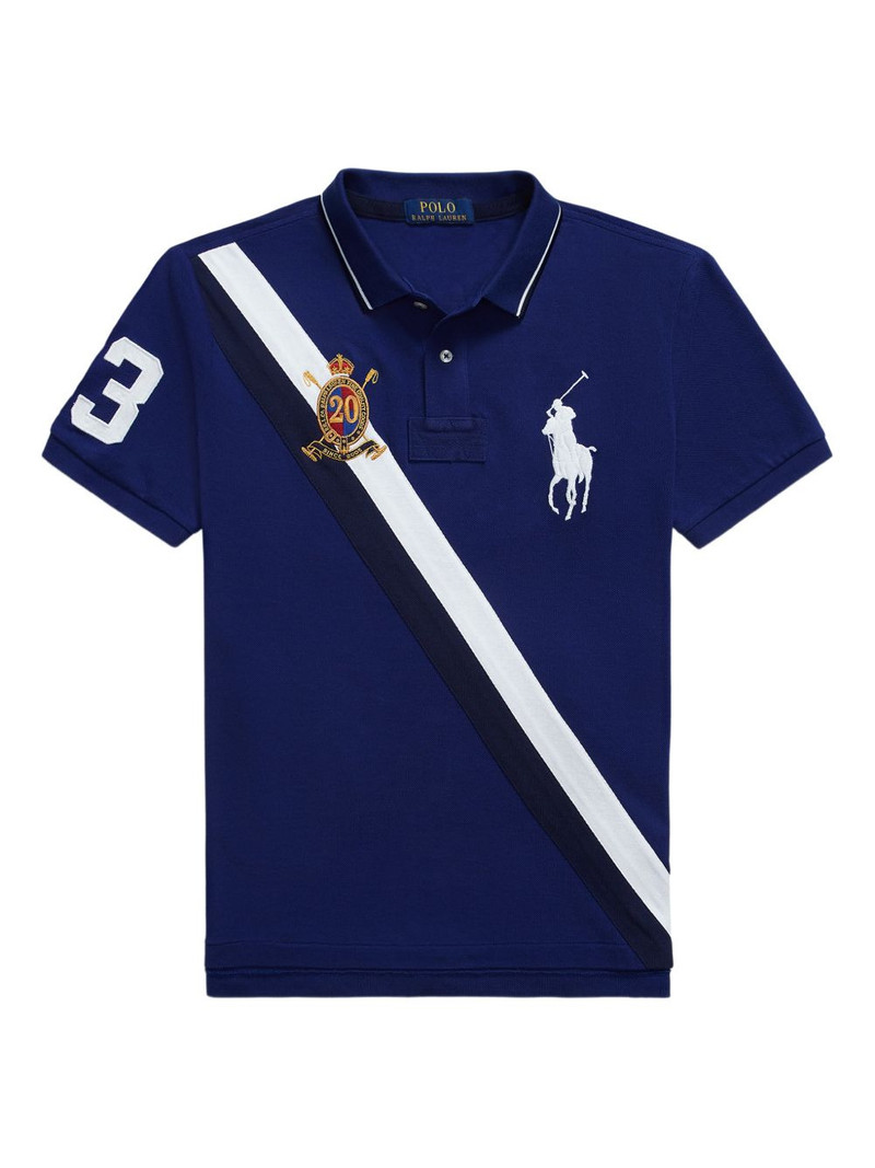 logo-embroidered polo shirt 1