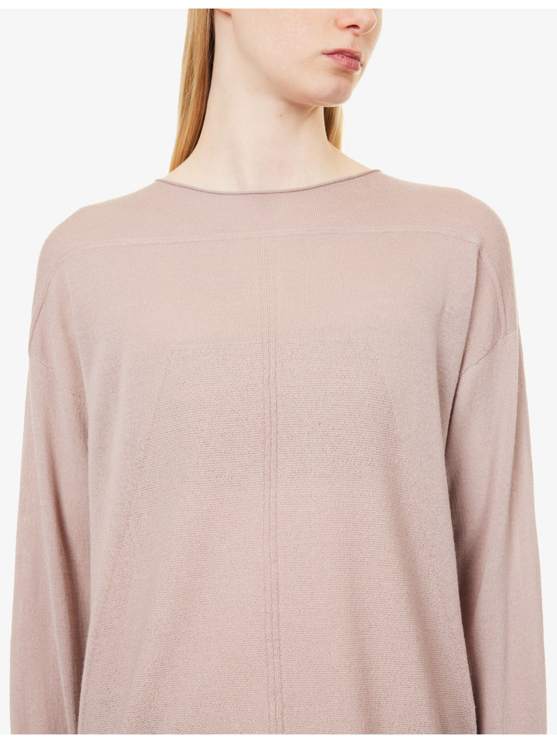 Round-Neck Long-Sleeve Virgin-Wool Jumper 5