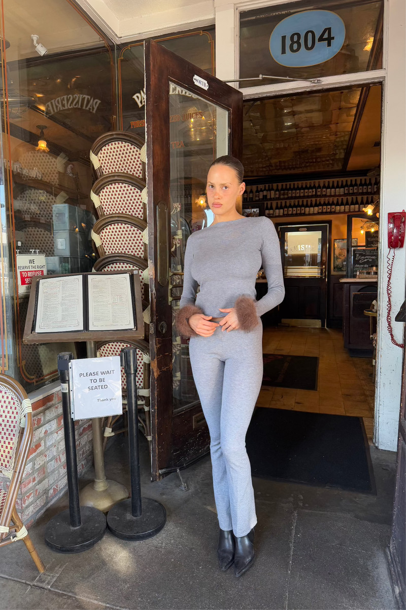 AMELIA TOP - HEATHER GREY 7