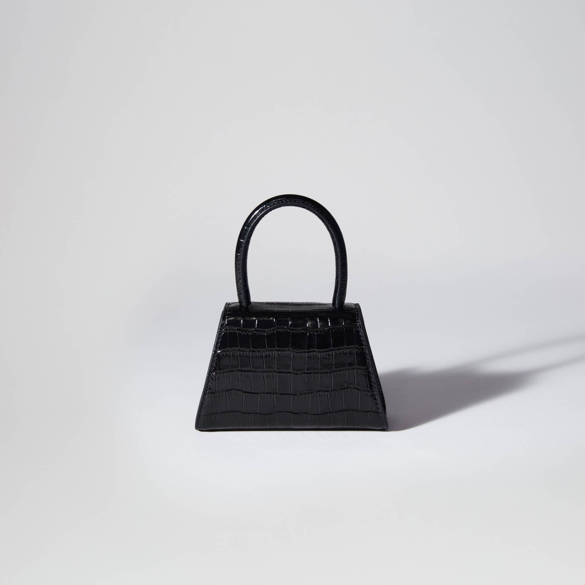The Bow Micro in Black Croc with Diamanté 3