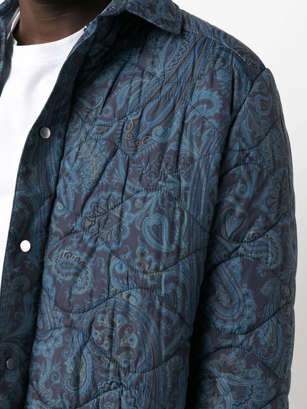 reversible paisley-print padded jacket - 5