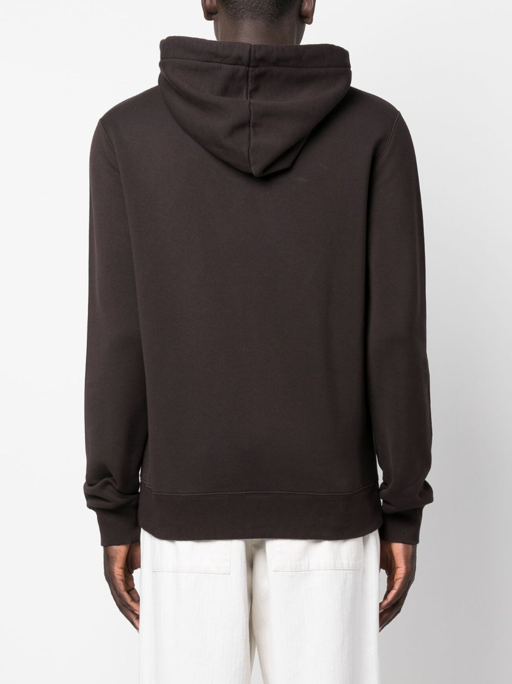 embroidered-logo cotton hoodie - 4