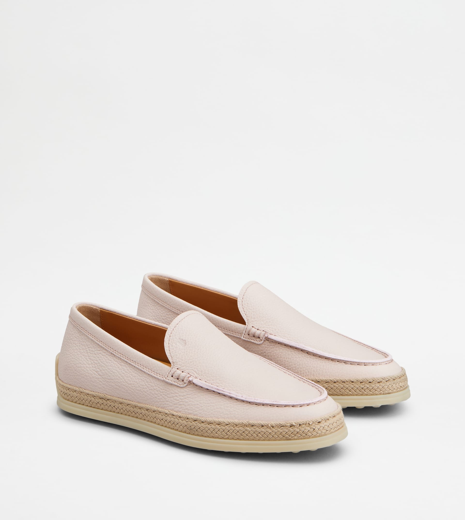 SLIPPER LOAFERS IN LEATHER - PINK - 2