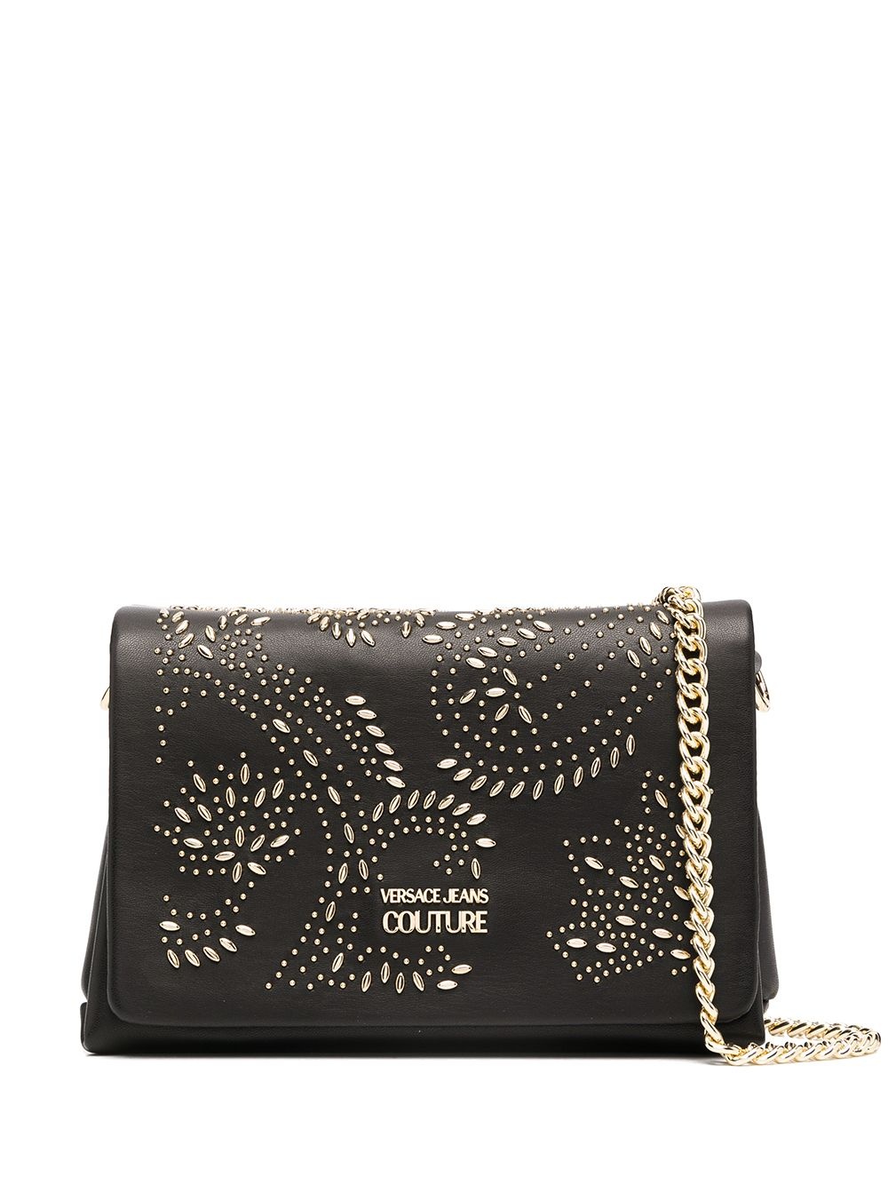 floral studded shoulder bag - 1