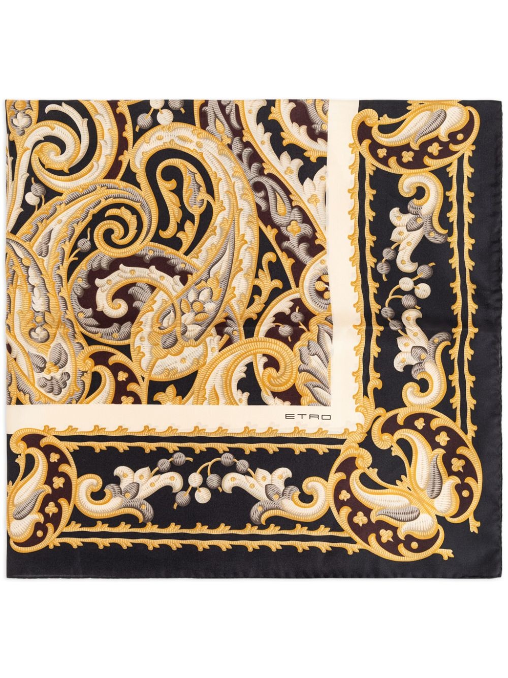 paisley silk scarf - 1