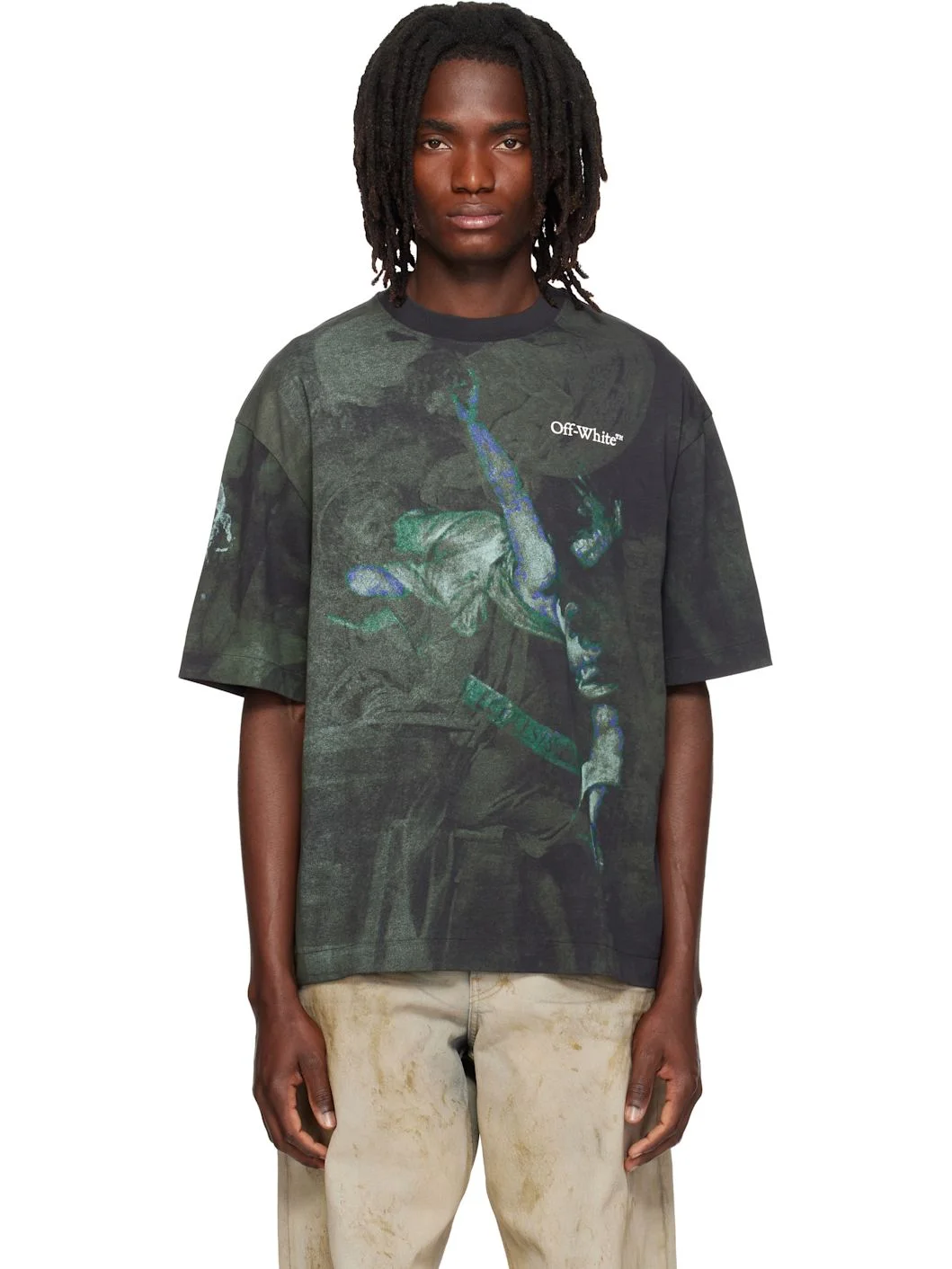 Black Dark Painting Skate S/S T-shirt - 1