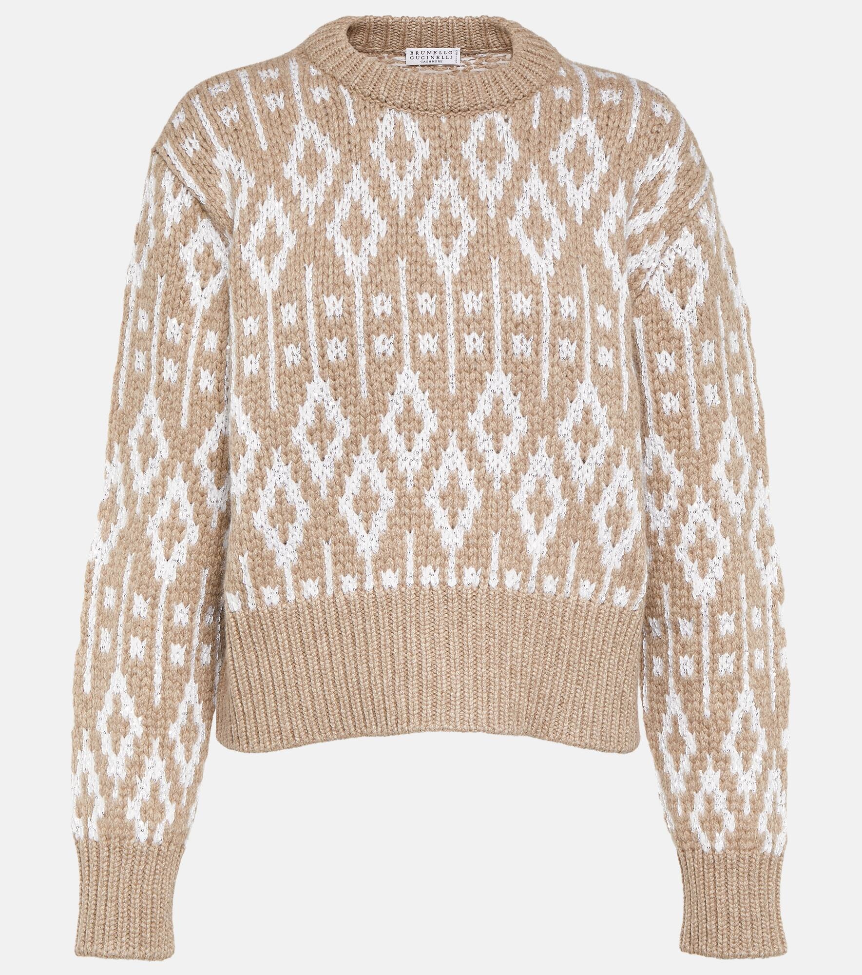 Jacquard cashmere sweater - 1